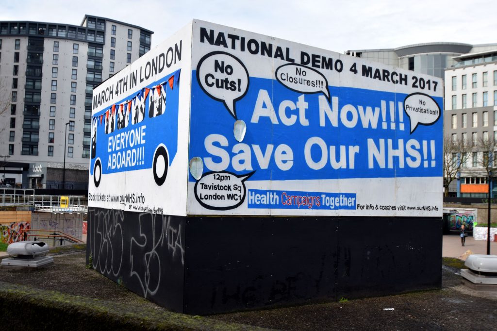 bearpit cube save our nhs sculpture non-corporate billboard community political bristol stokes croft prsc alternative art