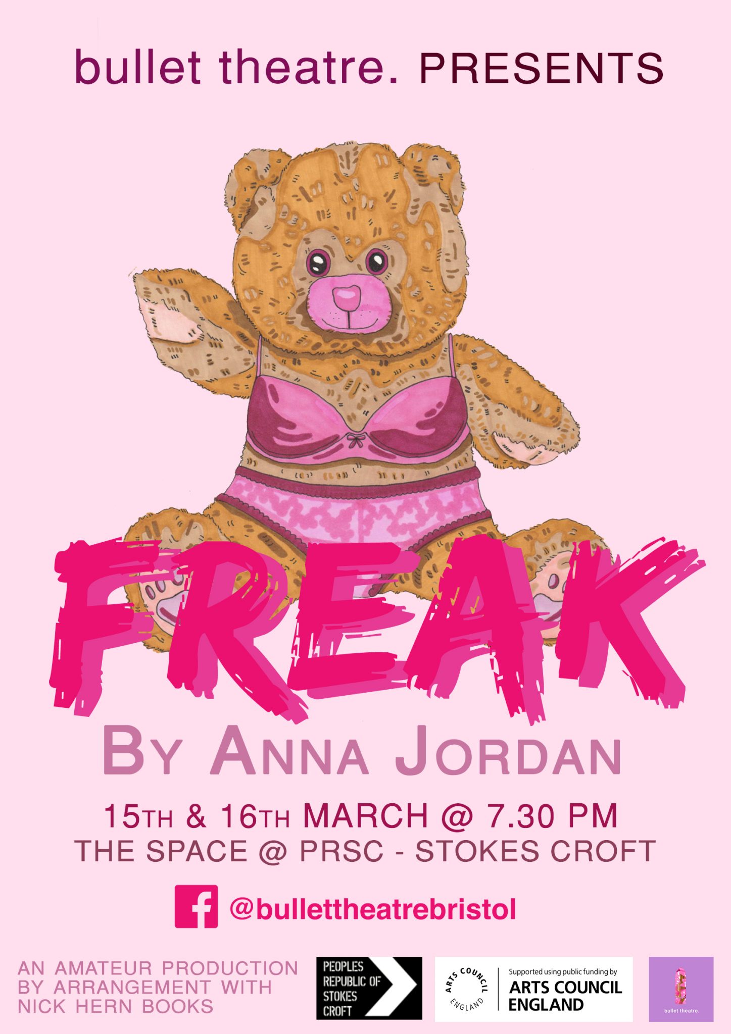 Freak by Anna Jordan Bullet theatre PRSC the space performance