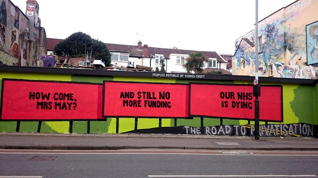 three billboards outside Bristol - PRSC outdoor gallery February 2018 Missouri protect our NHS theresa May emergency demonstration woody harrelson privatisation