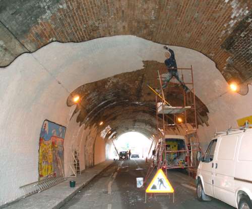 mina road tunnel st werburghs transformed graffiti street art prsc tagging
