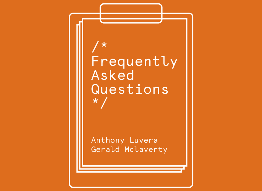 Poster for Frequently Asked Questions exhibition