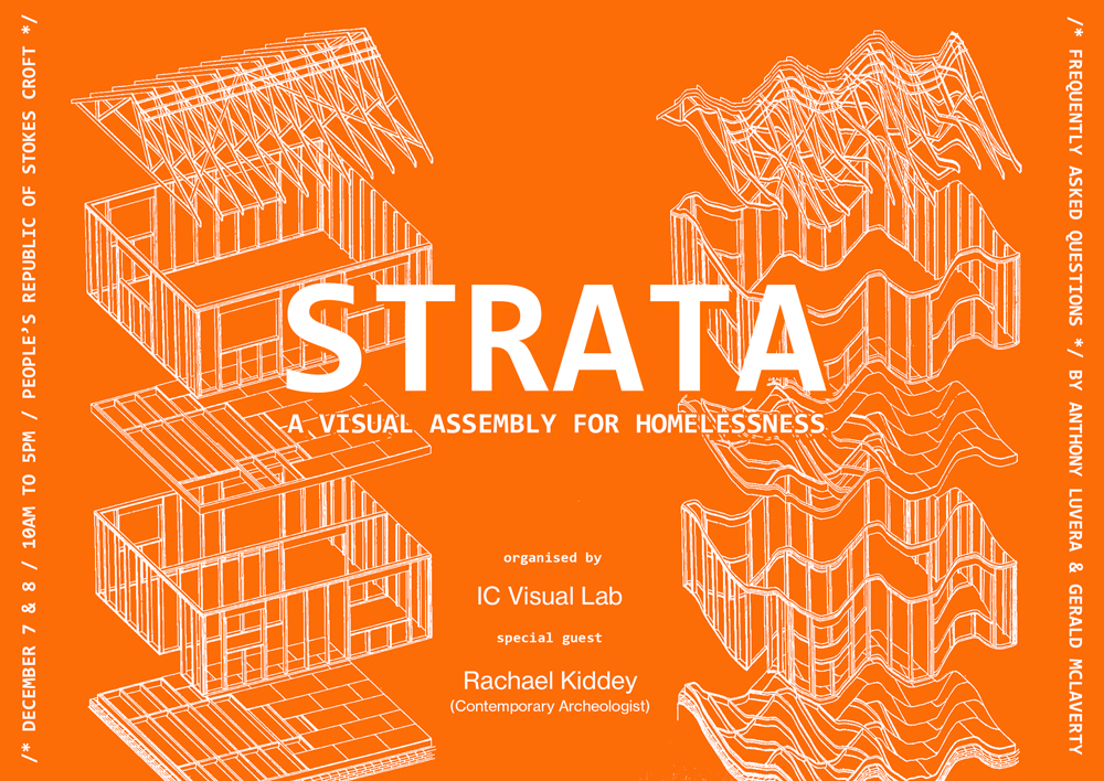Poster for STRATA: A Visual Assembly for Homelessness with IC Visual Lab