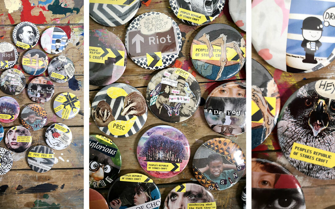 People’s Art Club & Community Drop-in – Collage Badge Making!