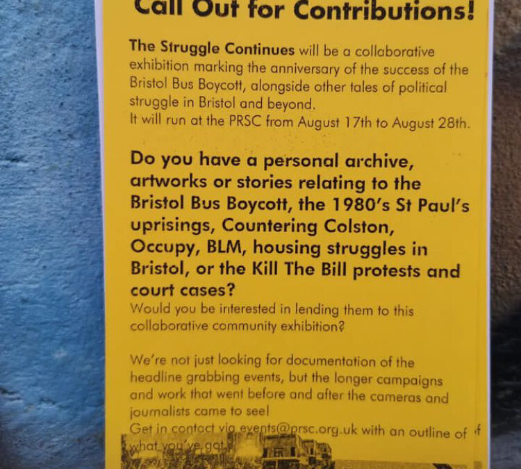 The Struggle Continues: Call Out for Artist & Activist Contributions!